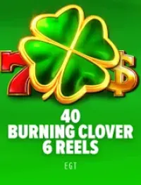 burning clover slot logo